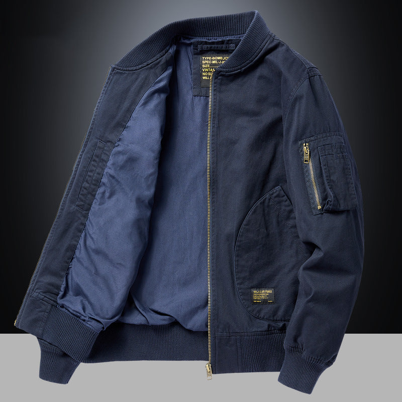 American Retro New Baseball Uniform Jacket Men's Autumn and Winter Bomber Jacket Men's Casual Workwear Top Men's Style