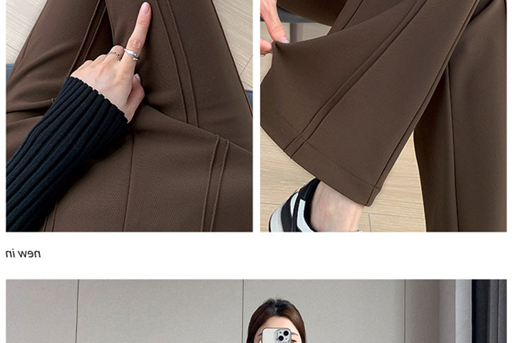 Pregnant women's spring new goddess pants flared pants split slim fit high slimming outerwear trousers pregnant women's suit pants