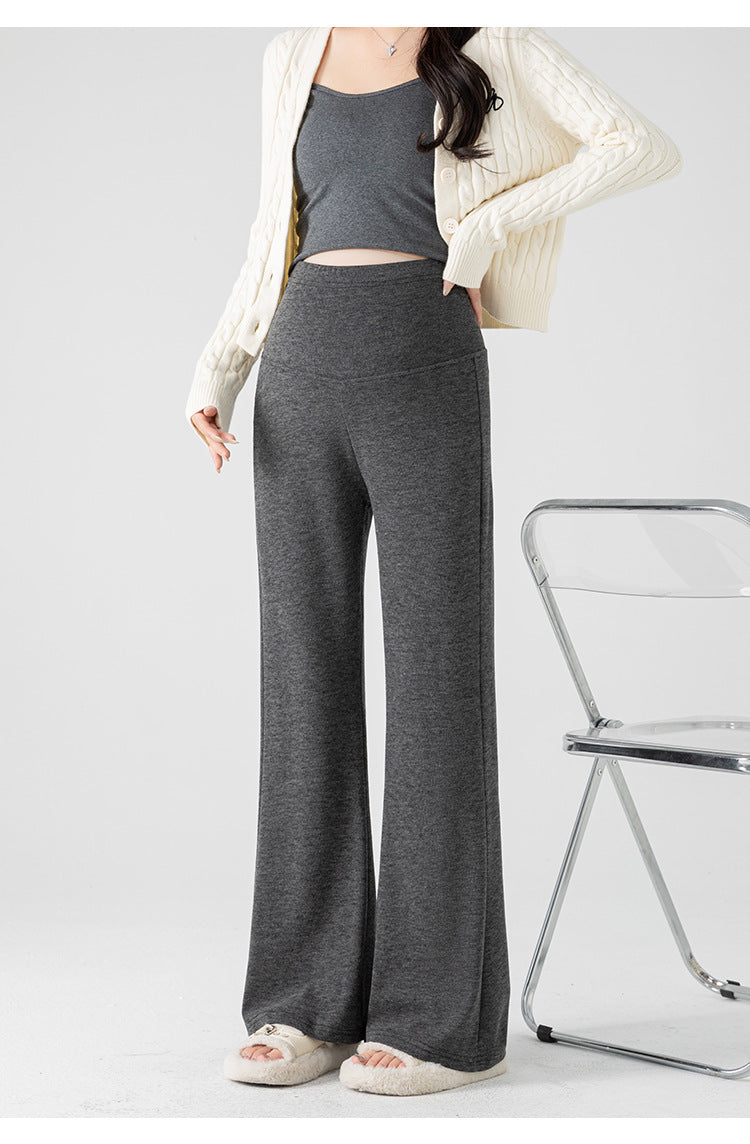 New Pregnant Women's Pants Autumn Loose Micro-flared Pants Autumn and Winter fleece-lined Thickened Pants Small Pregnant Women's Pants