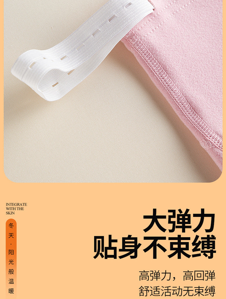 Maternity Autumn and Winter Thermal Underwear Nursing Sleepwear All-Season Warm No-Wear Underwear Postpartum Maternity Top Base Layer