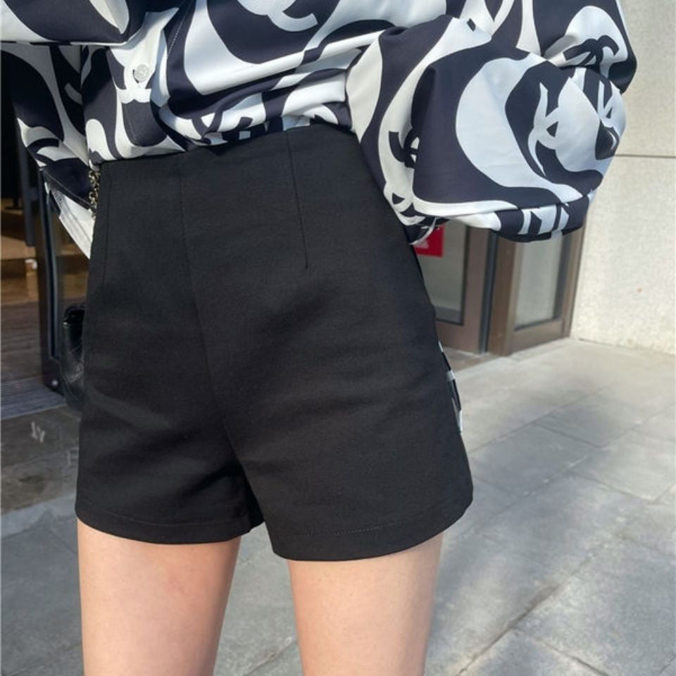 Four-Season Black Plus-Size Leggings for Women, Anti-Exposure Pants, Invisible Pants, Casual Shorts for Petite Women