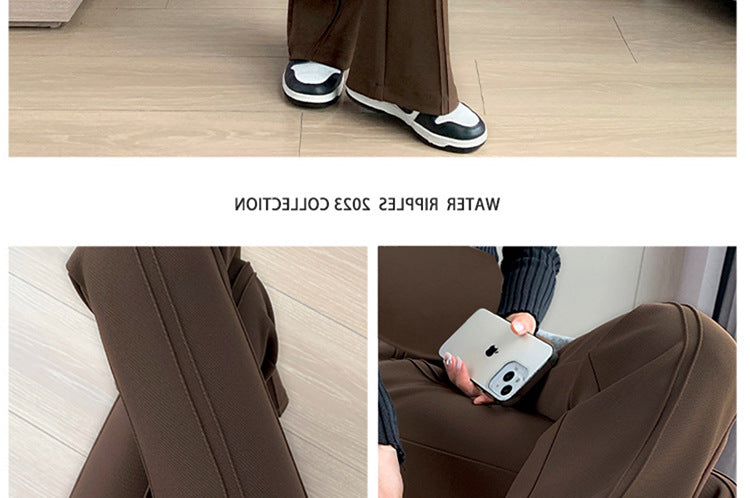 Pregnant women's spring new goddess pants flared pants split slim fit high slimming outerwear trousers pregnant women's suit pants