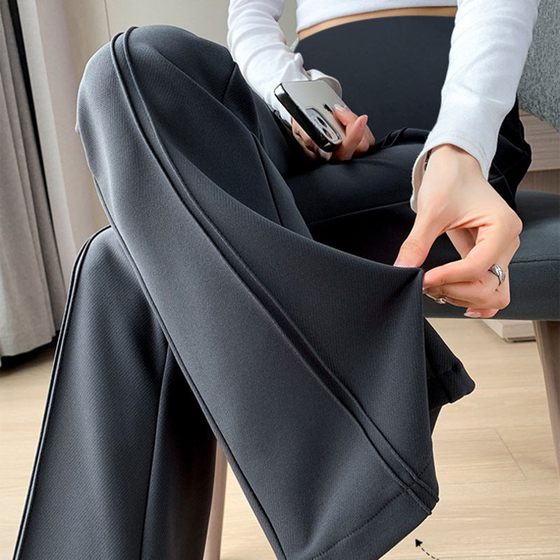 Pregnant women's spring new goddess pants flared pants split slim fit high slimming outerwear trousers pregnant women's suit pants
