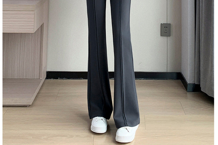Pregnant women's spring new goddess pants flared pants split slim fit high slimming outerwear trousers pregnant women's suit pants