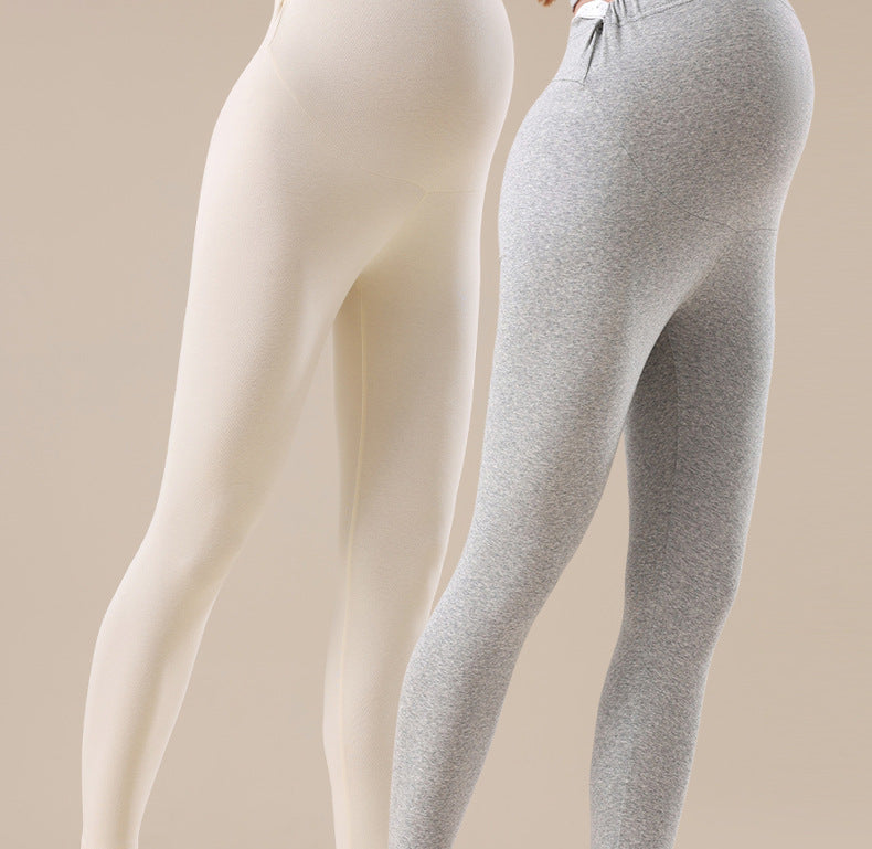 Pure Cotton Maternity Autumn Pants That Don'T Squeeze the Belly, Large Size Inner Wear for Autumn and Winter, Cotton Thermal Pants, Pregnancy Warm Underpants, Home Pants