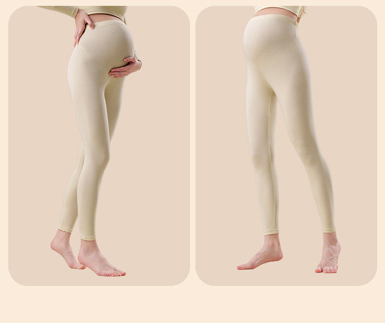 Pure Cotton Maternity Autumn Pants That Don'T Squeeze the Belly, Large Size Inner Wear for Autumn and Winter, Cotton Thermal Pants, Pregnancy Warm Underpants, Home Pants