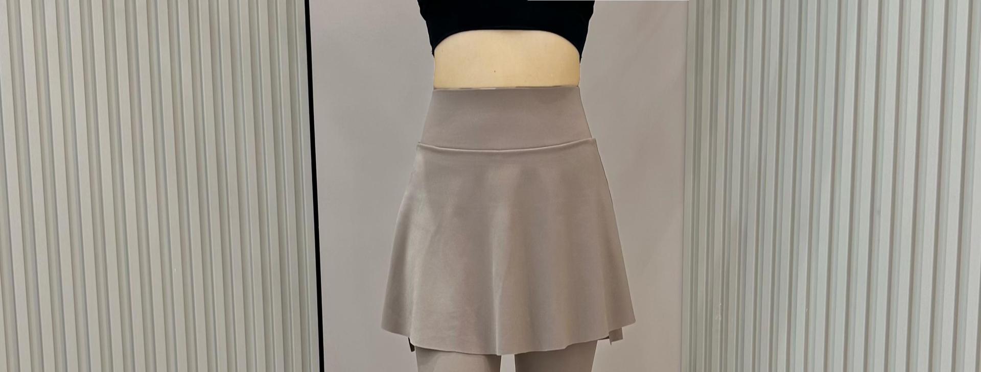 Summer New High Waist Capri Pants Pocket Belly-closed Culottes Fashion Sports Fake Two-piece Running Fitness Outer Wear Yoga