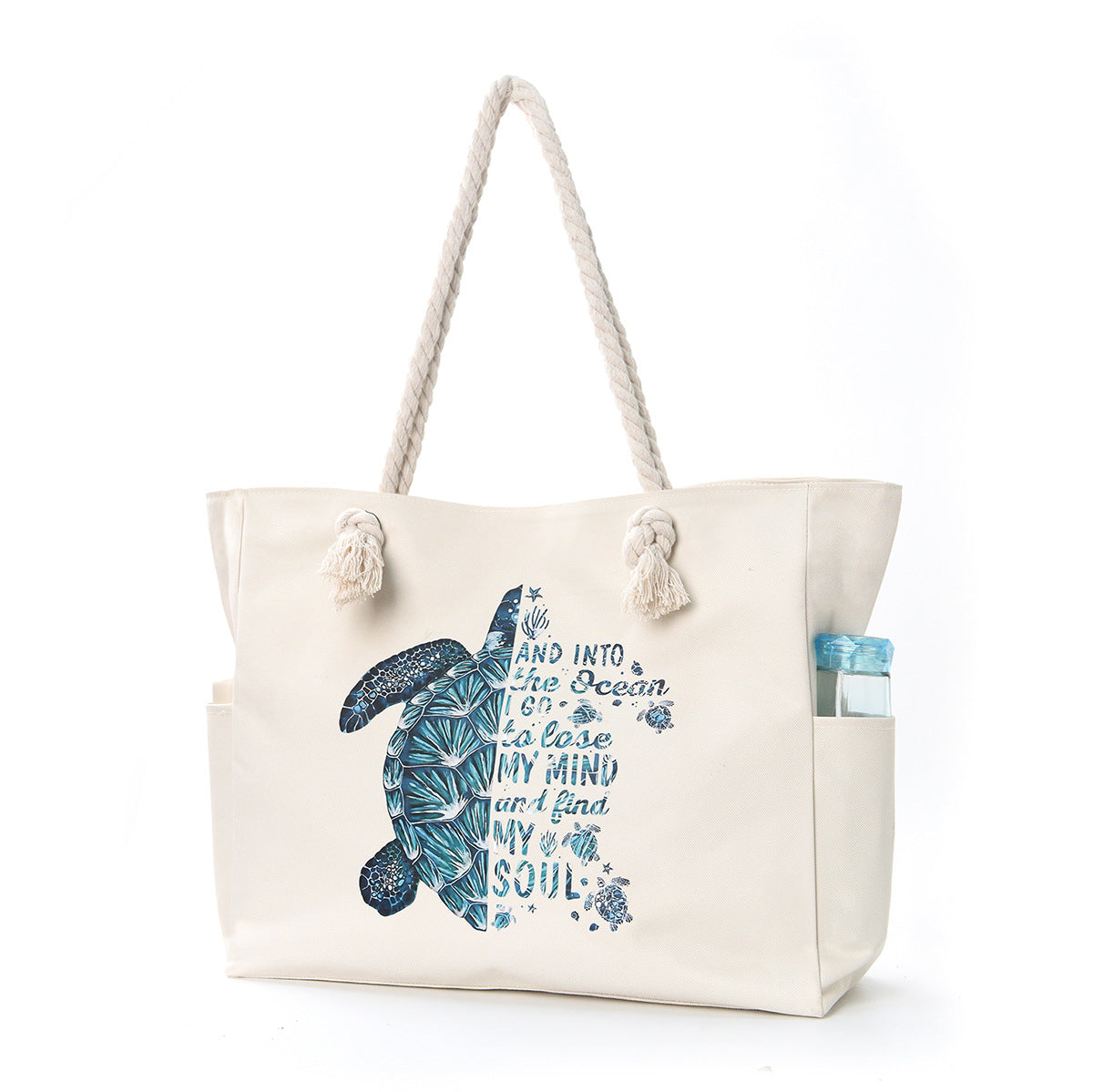 Feihong Cross-Border Large-Capacity Beach Bag Women's Bag Armpit Shoulder Bag Simple and Versatile Casual Storage Canvas Bag