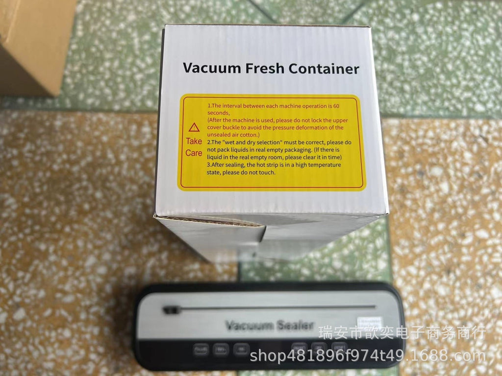 Vacuum Sealing Machine Food Preservation Machine Kitchen Plastic Household Vacuum Packaging Machine Wet and Dry Knife Cutting Sealing Machine