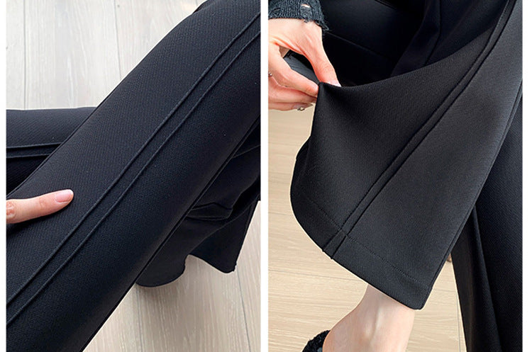 Pregnant women's spring new goddess pants flared pants split slim fit high slimming outerwear trousers pregnant women's suit pants