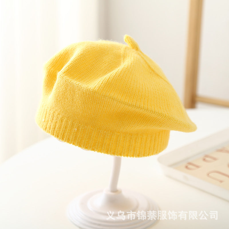 Super Cute Beret Baby Pullover Hat Spring and Autumn Thin Children's Sun Hat Boy's Baby's Fetal Hat Girls' Cute