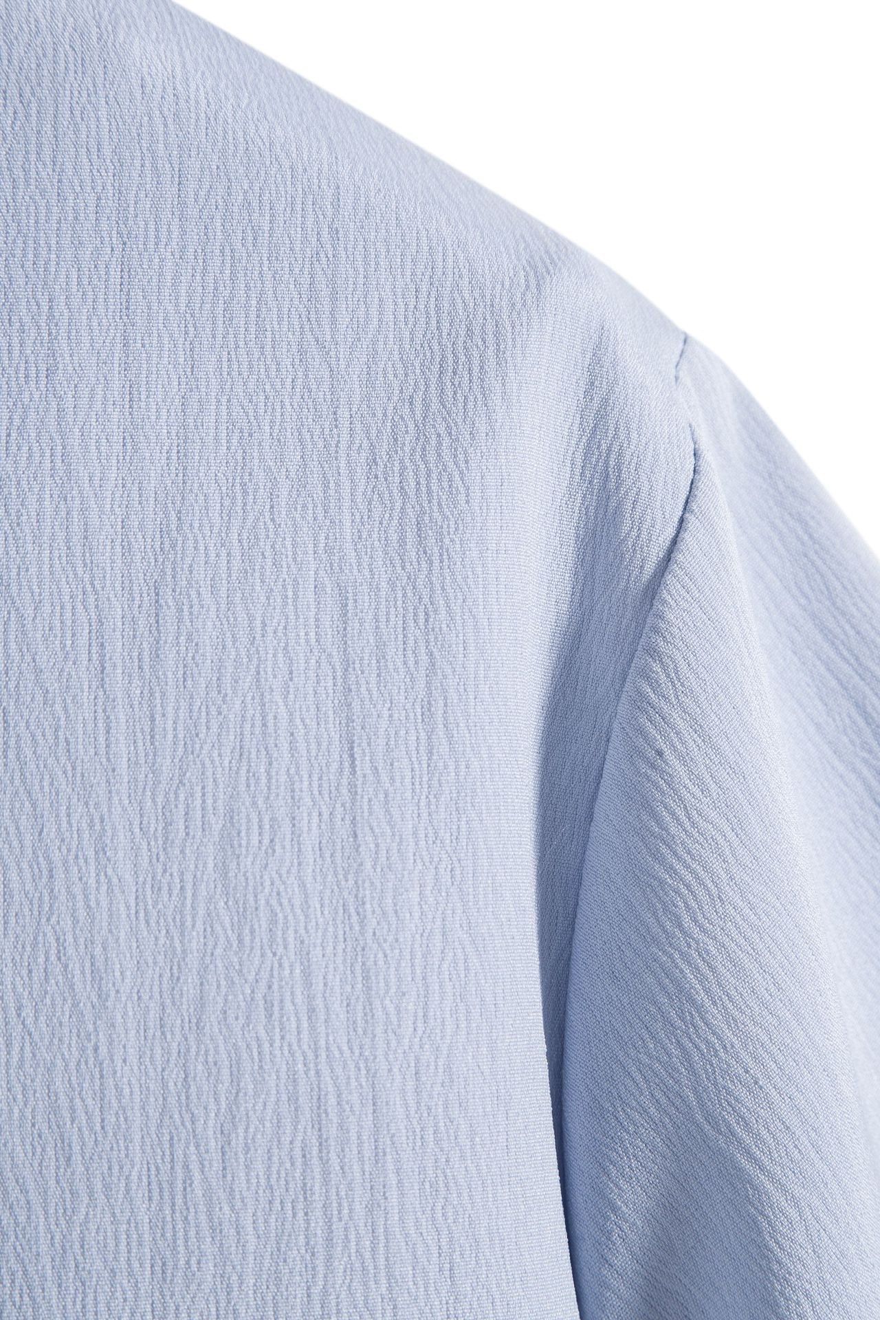 Cross-border 2025 Summer New Men's Short-sleeved Shirt Loose Solid Color Button Short-sleeved Shirt Men's Short-sleeved Shirt