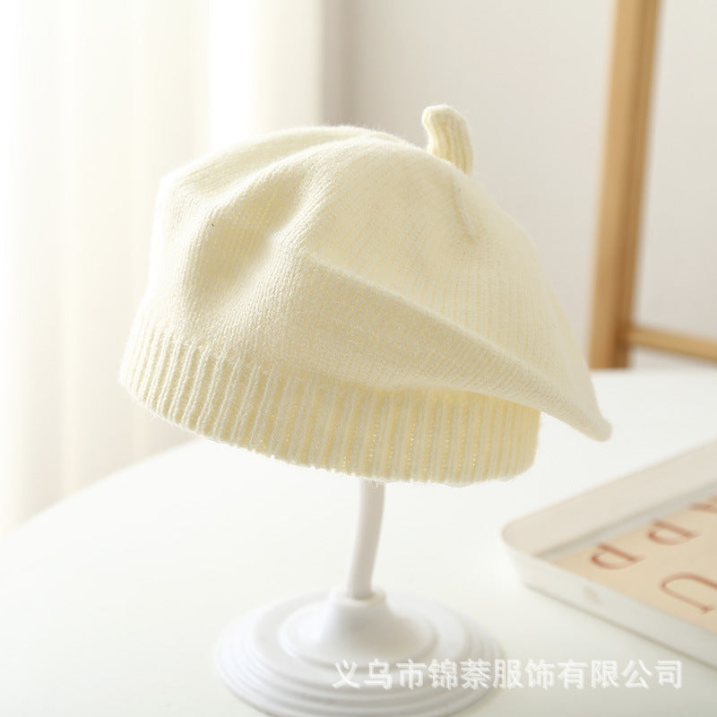 Super Cute Beret Baby Pullover Hat Spring and Autumn Thin Children's Sun Hat Boy's Baby's Fetal Hat Girls' Cute