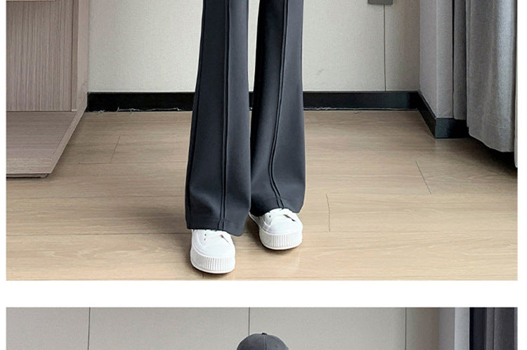 Pregnant women's spring new goddess pants flared pants split slim fit high slimming outerwear trousers pregnant women's suit pants