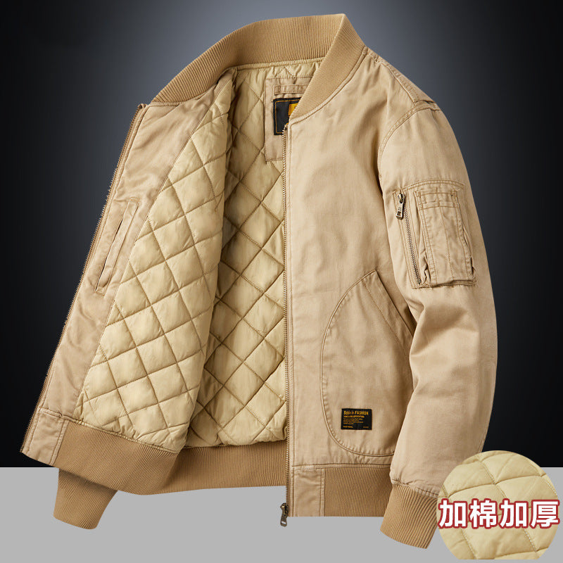 American Retro New Baseball Uniform Jacket Men's Autumn and Winter Bomber Jacket Men's Casual Workwear Top Men's Style