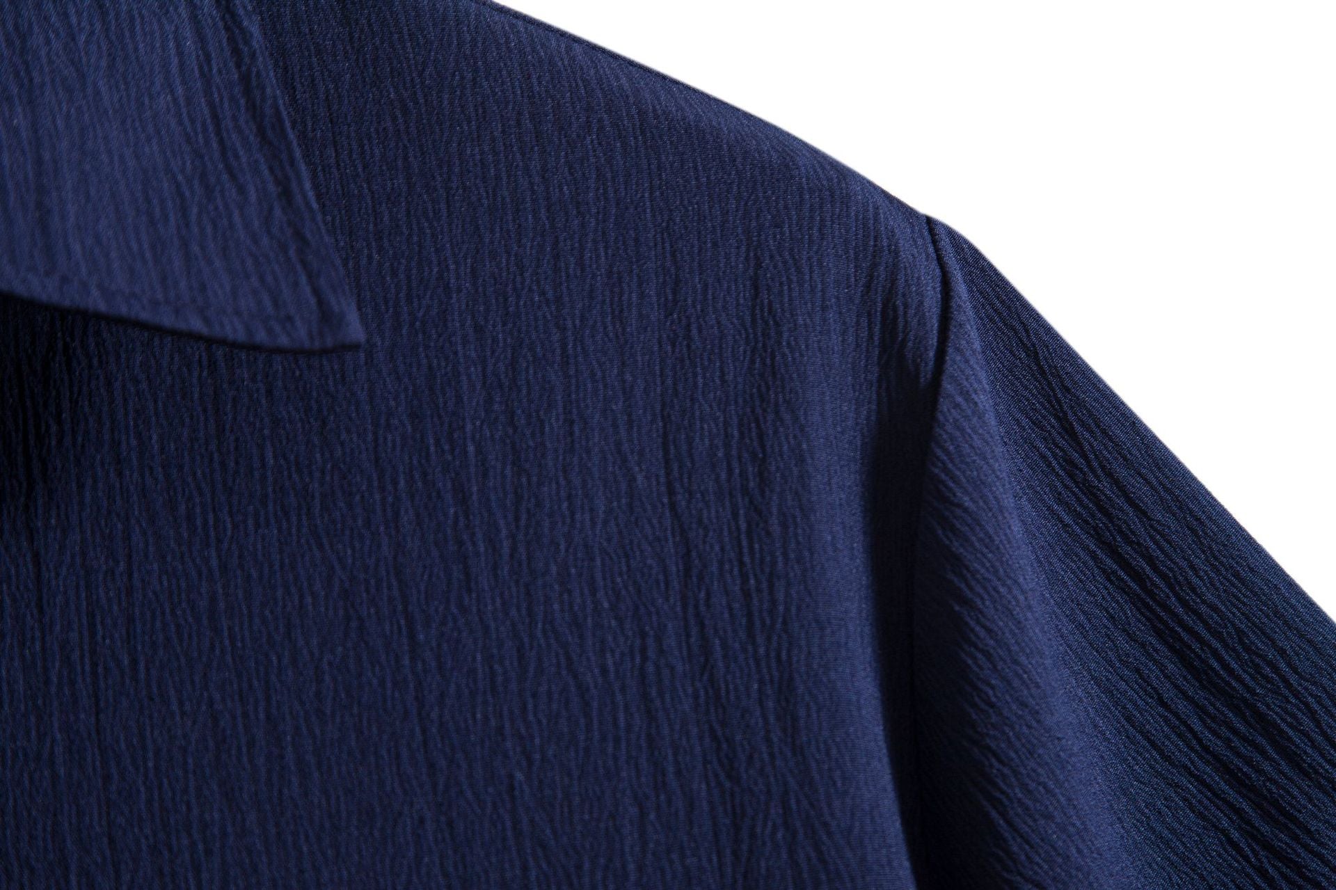 Cross-border 2025 Summer New Men's Short-sleeved Shirt Loose Solid Color Button Short-sleeved Shirt Men's Short-sleeved Shirt