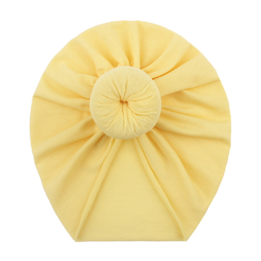 European and American New Style Baby Pullover Hat, Cute Solid Color Donut Baby Hat, Thin and Comfortable Baby Hat for All Seasons