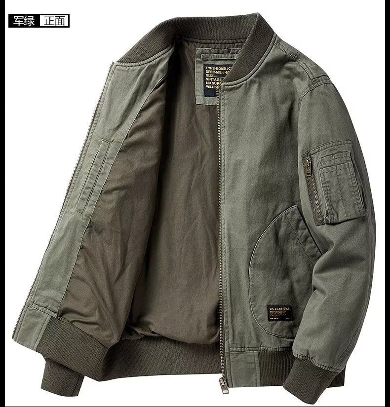 American Retro New Baseball Uniform Jacket Men's Autumn and Winter Bomber Jacket Men's Casual Workwear Top Men's Style