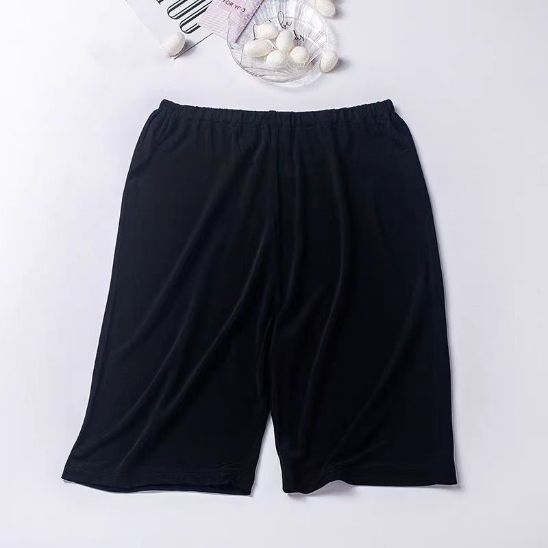 24 Summer New Style Silk Shorts for Women, Plus Size, Anti-Exposure, Breathable, Thin Safety Shorts, Mulberry Silk Pajama Shorts, Leggings