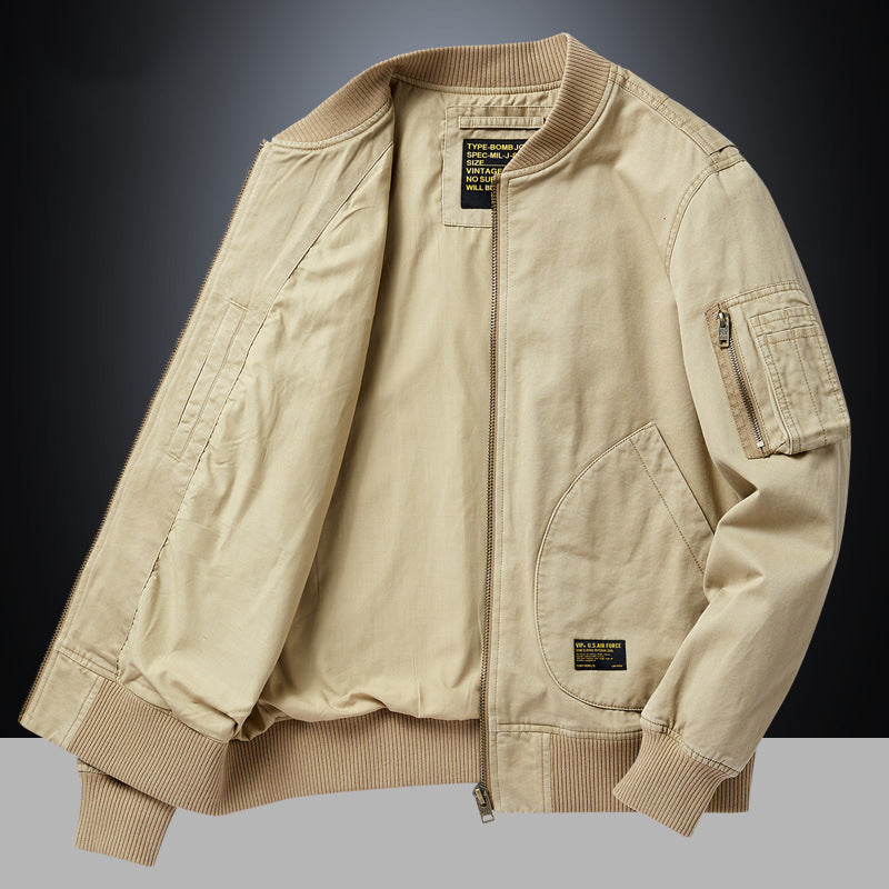 American Retro New Baseball Uniform Jacket Men's Autumn and Winter Bomber Jacket Men's Casual Workwear Top Men's Style