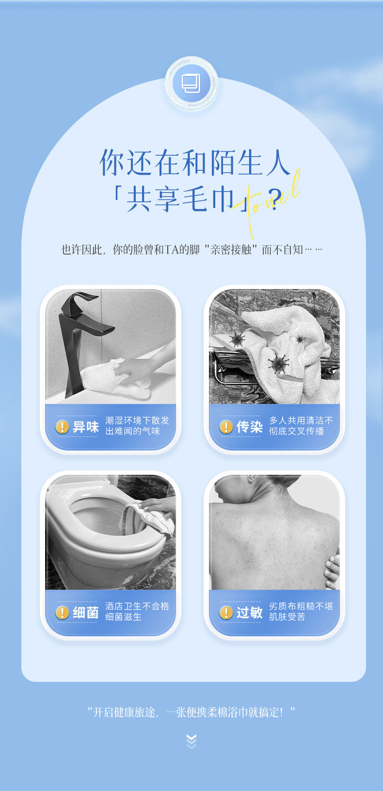 Disposable Bath Towel Individually Packed Thickened Pure Cotton Disposable Towel Portable Travel Cleansing Towel Hotel Bath Towel Wholesale