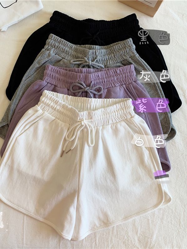 Plus-Size Women's Summer New Korean-Style High-Waisted Loose Slimming Home Wide-Leg Casual Shorts for Outdoor Wear