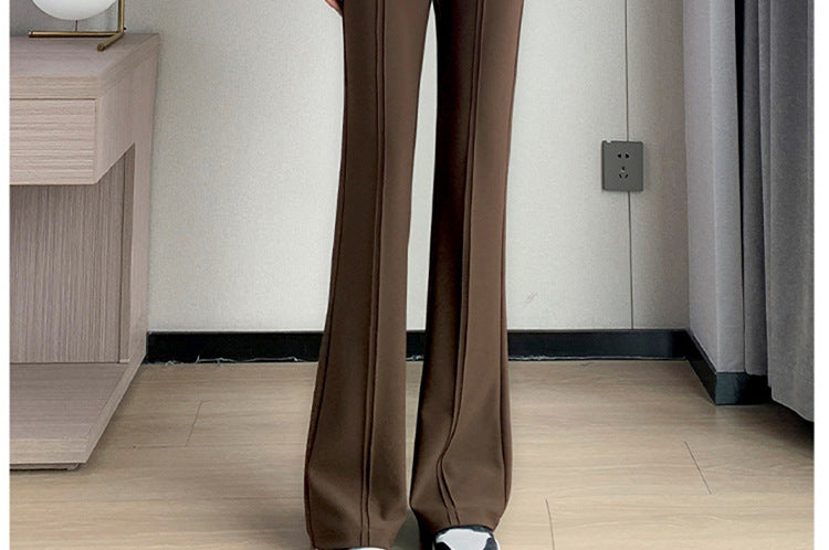 Pregnant women's spring new goddess pants flared pants split slim fit high slimming outerwear trousers pregnant women's suit pants