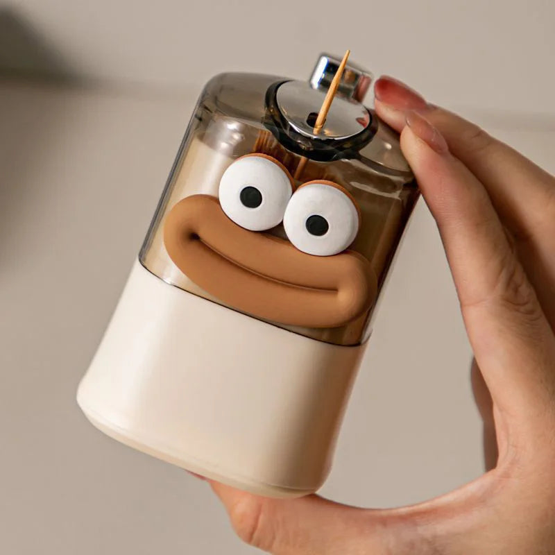 Automatic Pop-up Toothpick Dispenser Plastic Toothpick Case Box Press Toothpick Storage Box Decorative Toothpick Holder