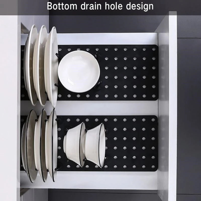 Kitchen Organizer Sink Drain Shelf Dish Drying Rack Telescopic Pan Bowl Stand Storage Drawer Adjustable Holder Home Accessories