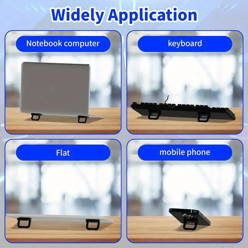 2PCS Mini Laptop Stand for Desk, Keyboard Stands, Portable Laptop Stand Foldable, Sleek Computer Notebook Holder