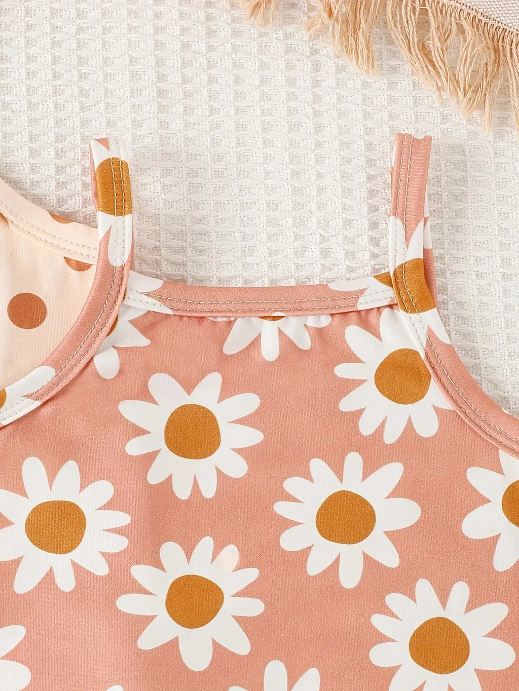 3Pairs/Lot Summer Baby Girl Newborn Baby Sling Onesie 3 Pieces Cute Polka Dot Flower Pattern Cool Breathable Comfortable Onesie