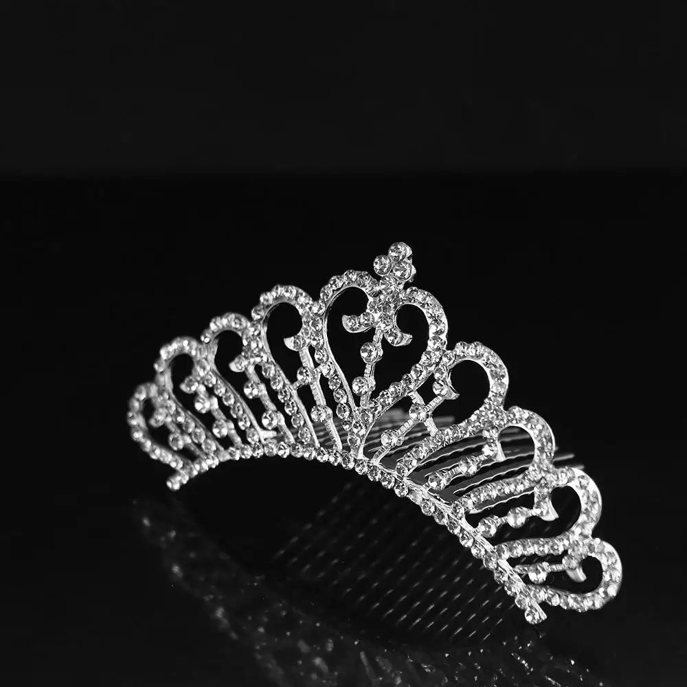 Bridal Stylish Tiara Shiny Crown Sweet Hair Comb Wedding  Jewelry Fashion Accessories Hair  Styling Accessories Headwear