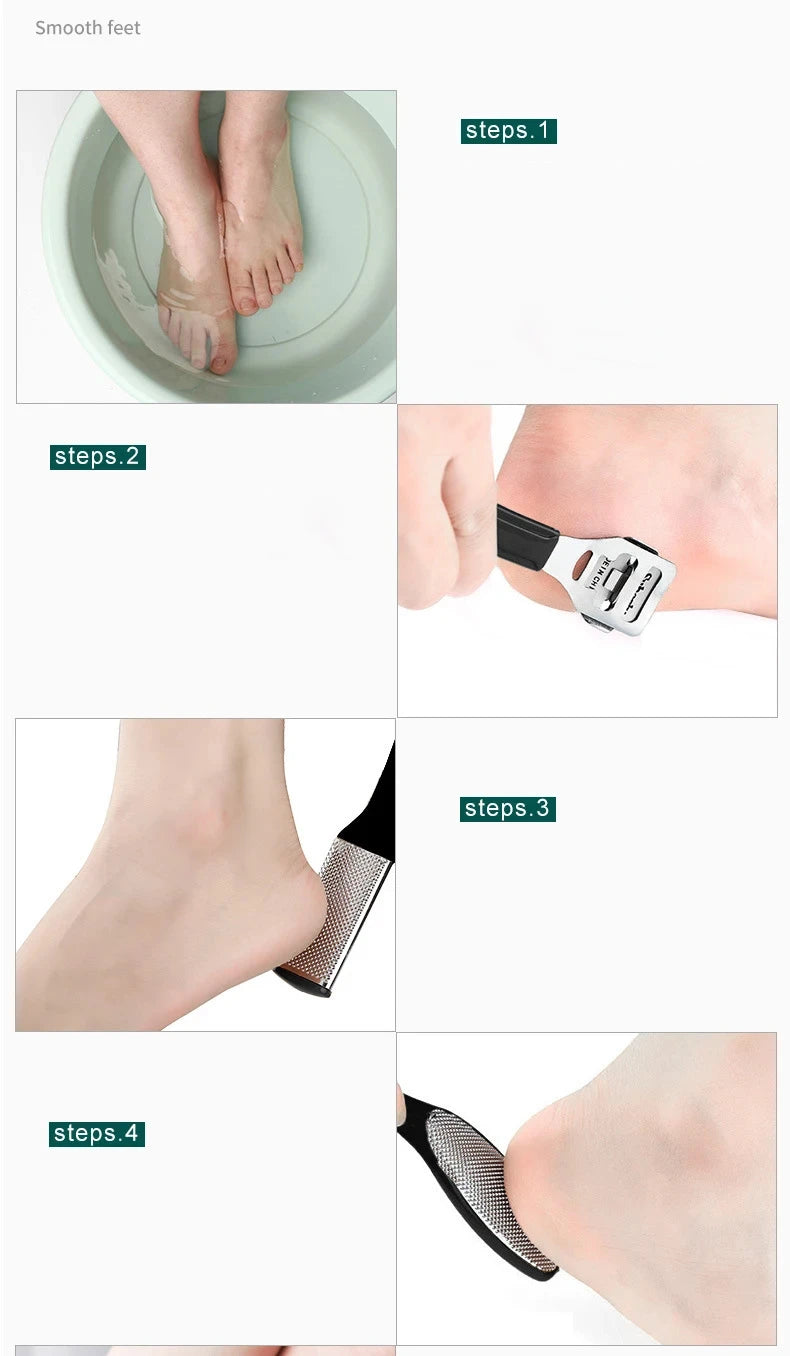8/10-in-1 Professional Pedicure Kit Stainless Steel Callus Shavers Get Soft Smooth Feet with Stainless Steel Foot Care Tools