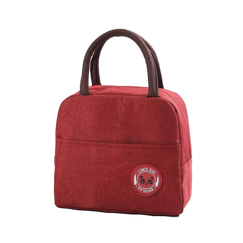 New Japanese solid color versatile cation fresh-keeping ice bag bento thermal insulation bag student lunch box bag portable ther