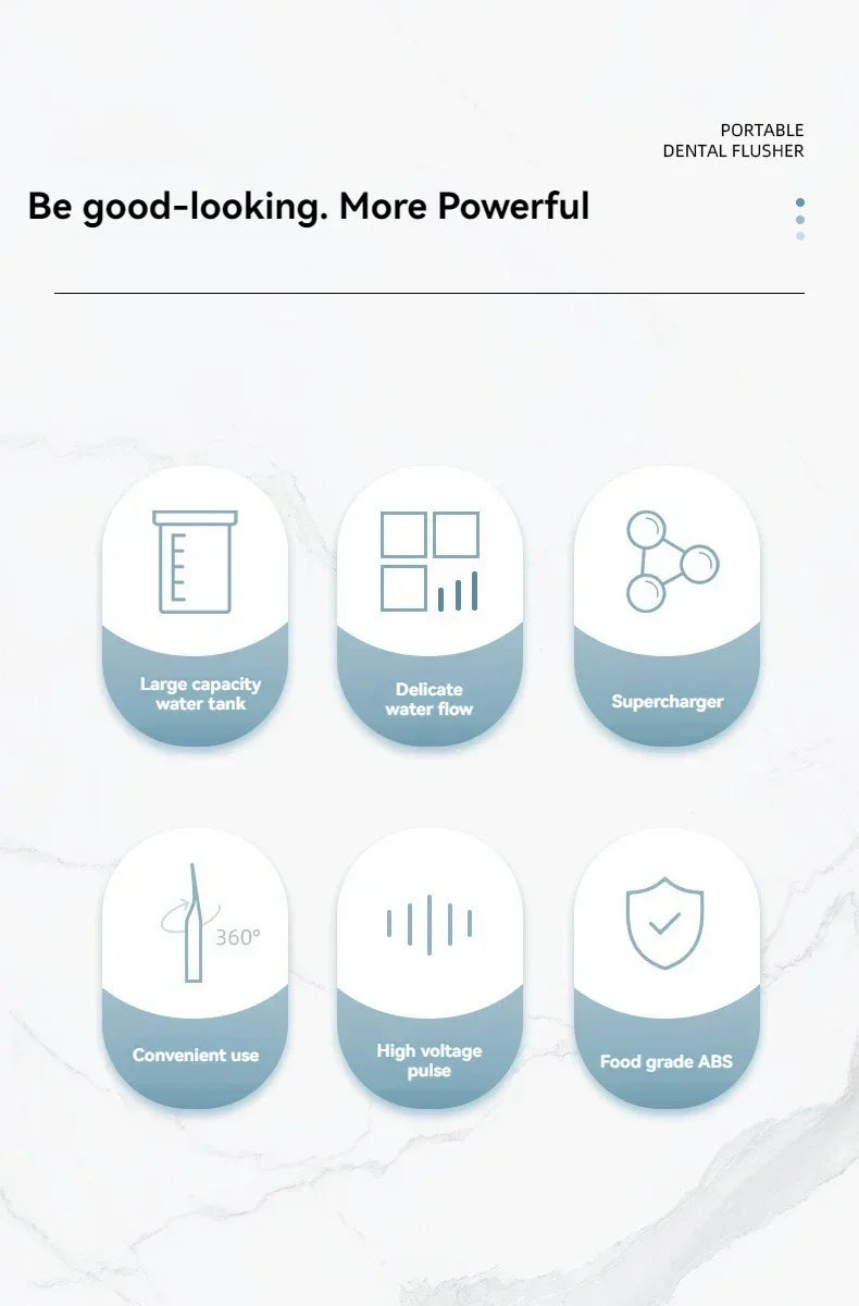 1PC Electric High-Pressure Water Flosser - Manual Pulse Jet Cleaner for Teeth & Gums, Portable Oral Irrigator with Deep Cleaning