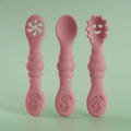 3PCS Silicone Spoon Fork For Baby Utensils Set Feeding Food Toddler Learn To Eat Training Soft Fork Cutlery Children's Tableware