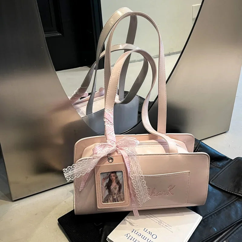 PU Leather Shoulder Bags For Women 2025 Trend Female Underarm Handbags And Purses Large Capacity Top Handle Tote Travel Bag