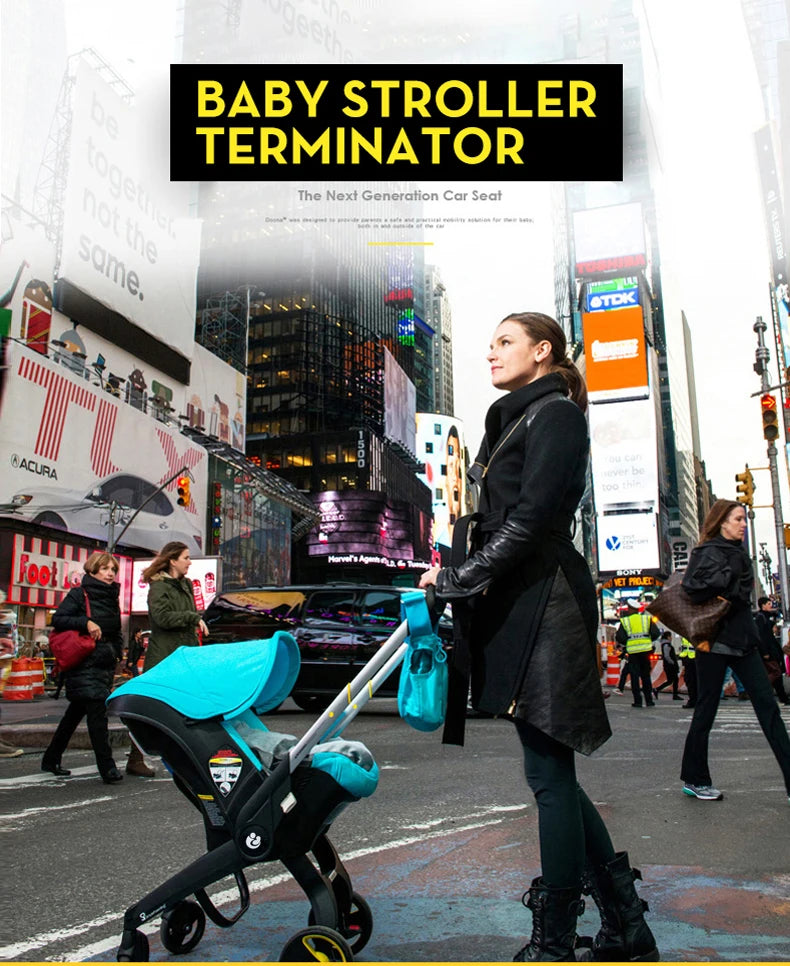 Baby Stroller 3 in 1 With Car Seat Infant Cart High Landscope Folding Baby Carriage Prams For Newborn Travel Stroller 4 in 1