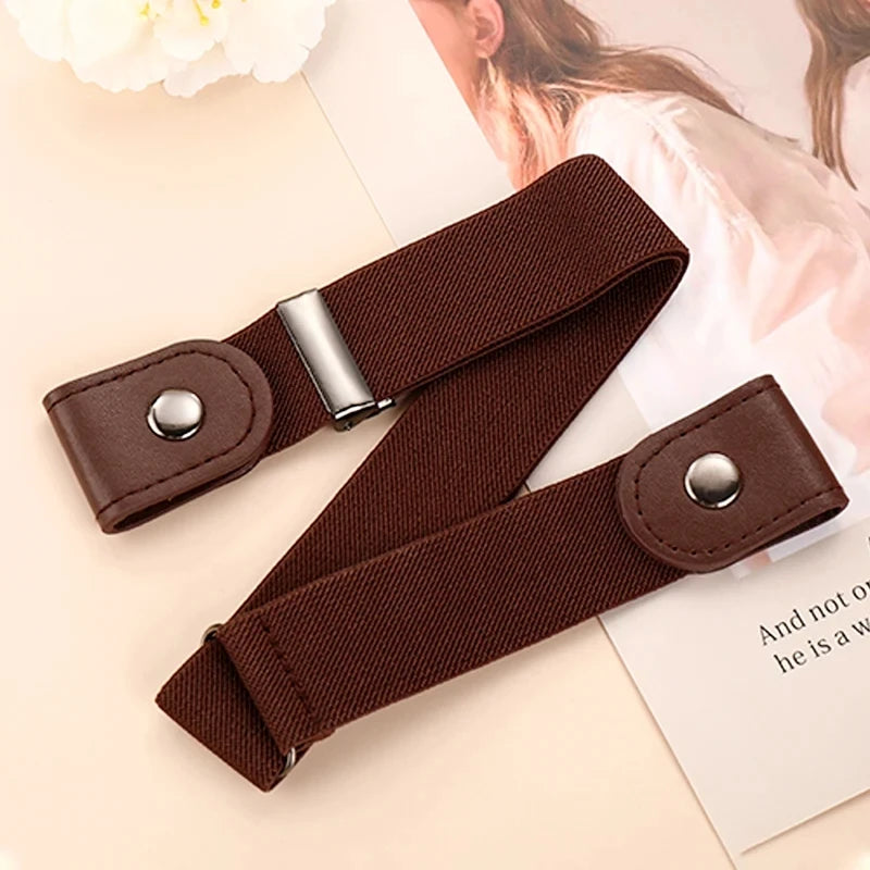 Belts for women Buckle-Free Waist Jeans Pants No Buckle Stretch Elastic Waist Women Belt Invisible Belt DropShipping