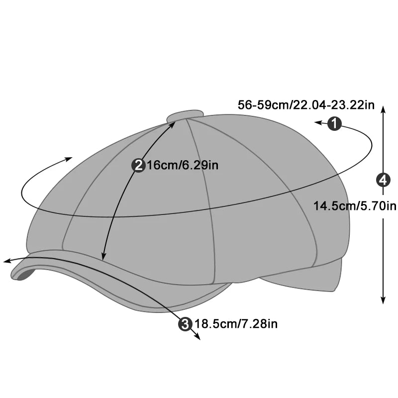 Men Casual Newsboy Hat Spring Autumn Retro Beret Hats Wild Casual Hats Unisex Wild Octagonal Cap for Men Street Caps Gorras