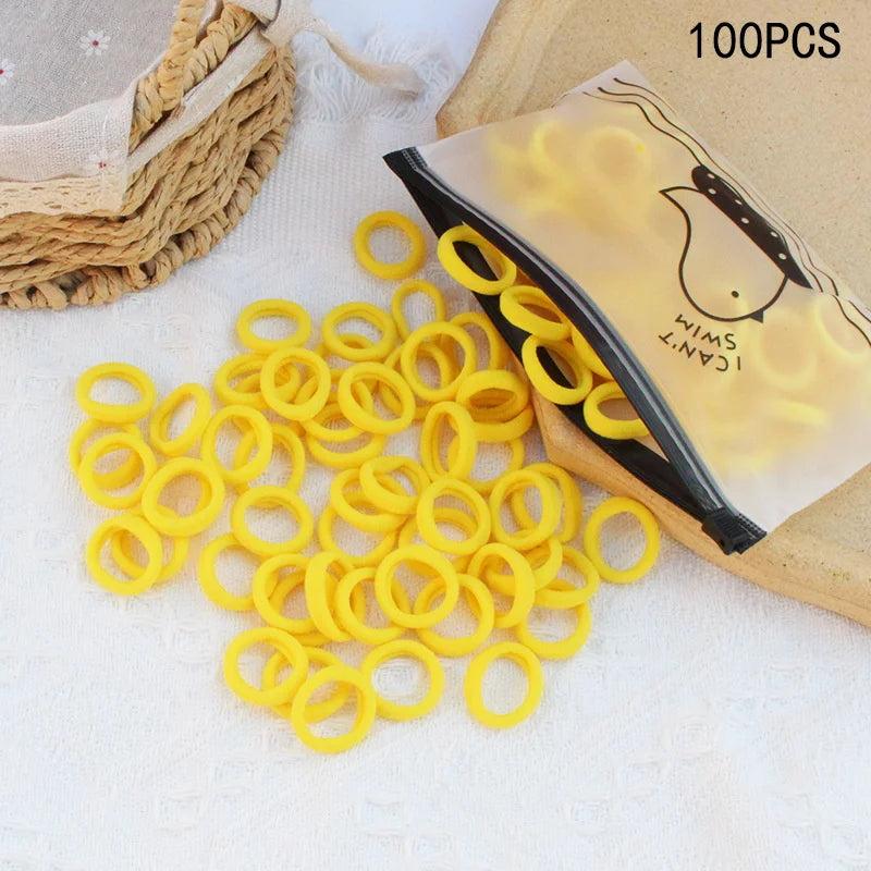 20/50Pcs/Set Girls Colorful Nylon Small Elastic Hair Bands Kids Cute Bow Hair Bands Ponytail Holder Headband Hair Accessories
