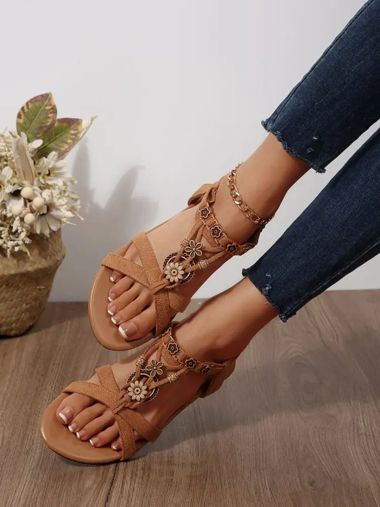 Summer Women Wedge Sandals Soft Bottom Low Heels Sexy Woman Non-slip Shoes Footwear Bohemia Style Summer Platform Sandals Women