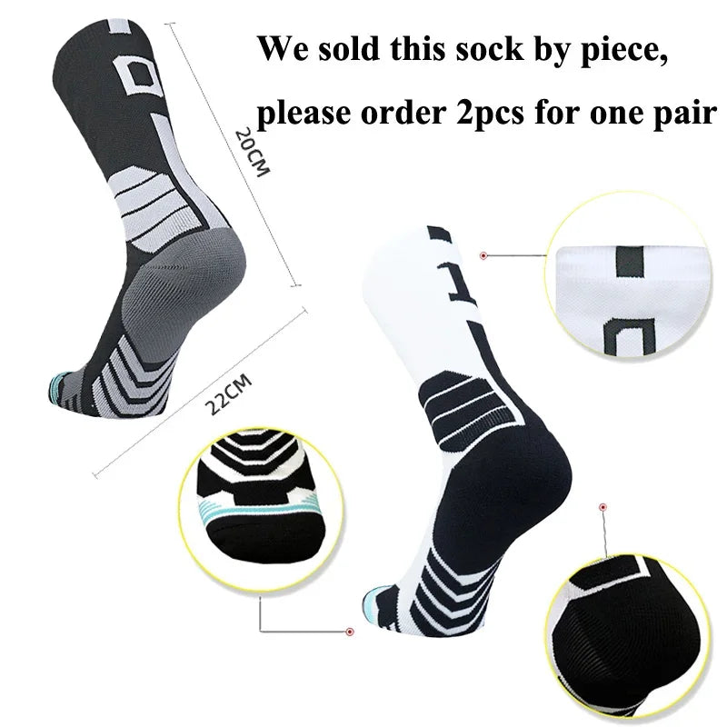 Sports Basketball Socks Professional 1pc Football Sock Men's Cycling Soccer Socks Running Sock Calcetines Customized Number 0-9