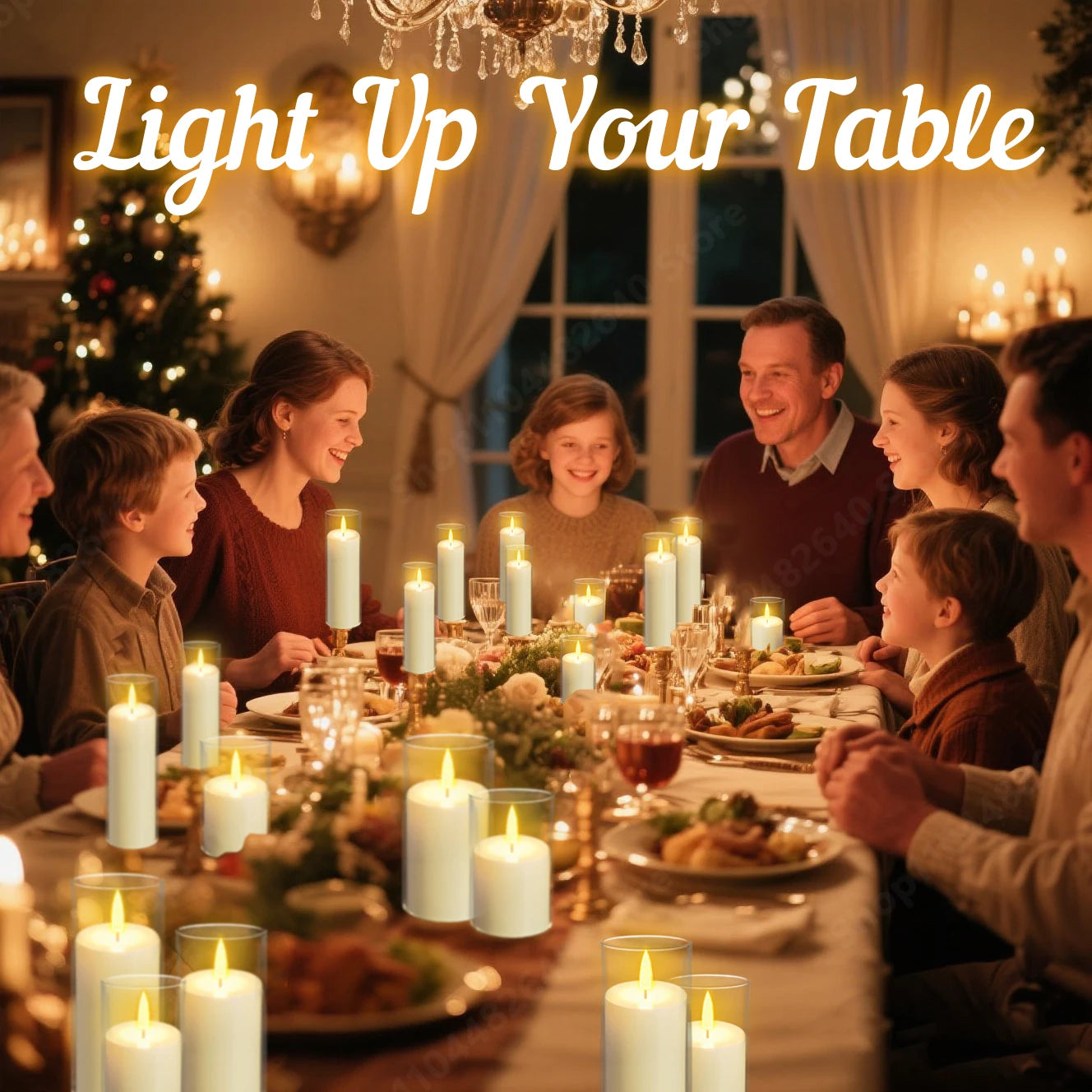 10-240Pcs LED Pillar Candles Wedding Flameless Candle with Battery Powered Flickering Candle Concert Birthday Party Table Decor