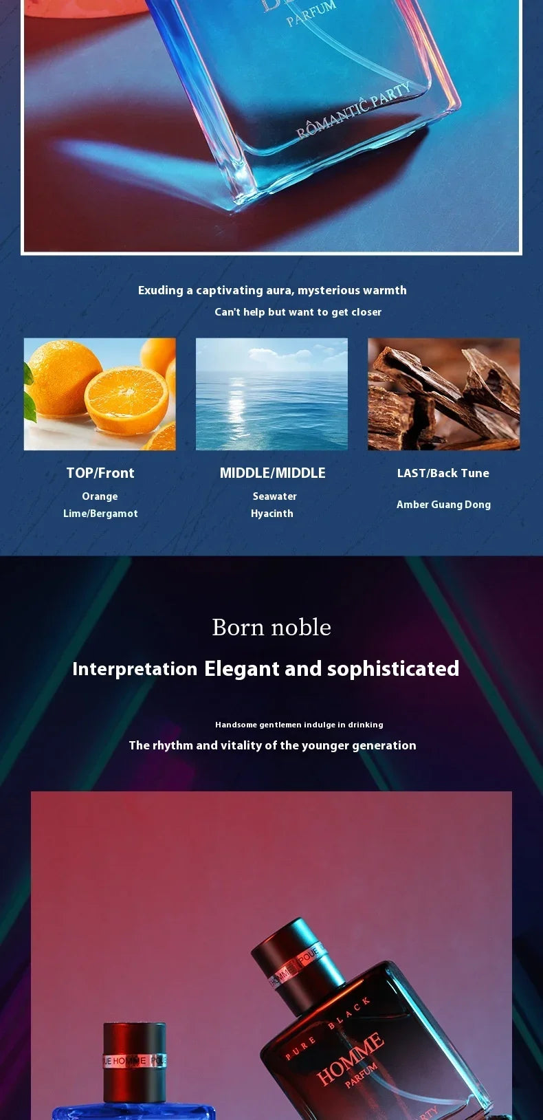 Cologne Perfume Men Spray Flirting Pheromone Long Lasting Irresistible Ocean Fruity Light Fragrance Gentleman Sandalwood Perfume