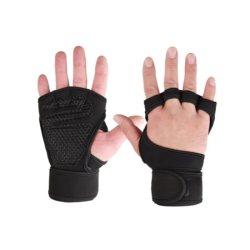 Weightlifting Training Gloves for Men Women Fitness Sports Body Building Gymnastics Gym Hand Wrist Palm Protector Gloves