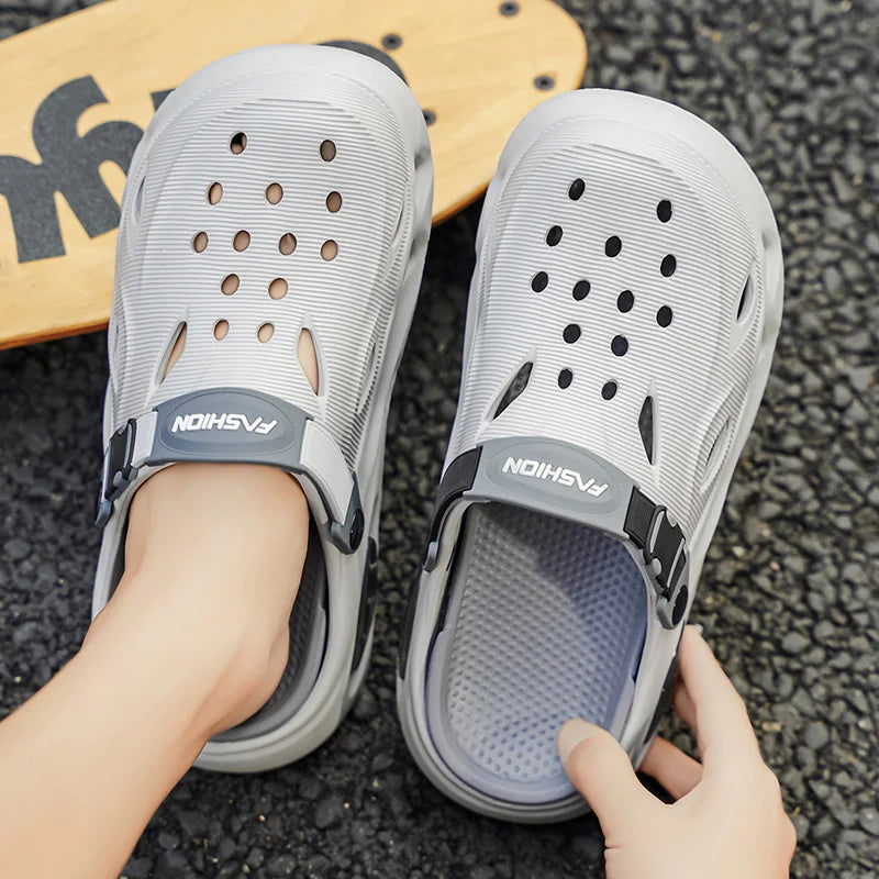 Men's New Summer Sports Sandals for Beach Wear, Non-Slip, Wear-Resistant, Closed-Toe Shoes, Sandals and Slippers
