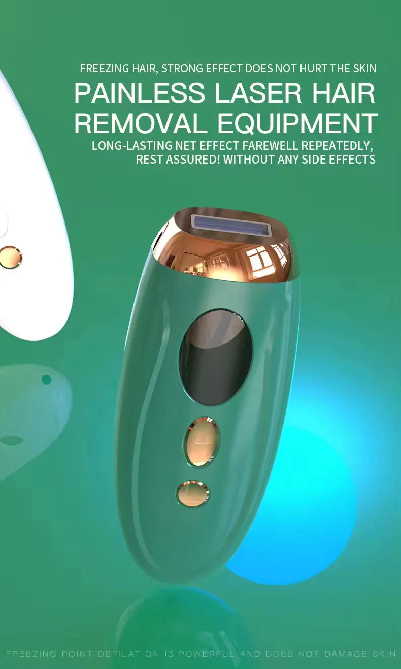 Portable IPL Laser Epilator 999999 Flashes - Painless, Permanent Hair Removal for Women’s Body and Bikini Line