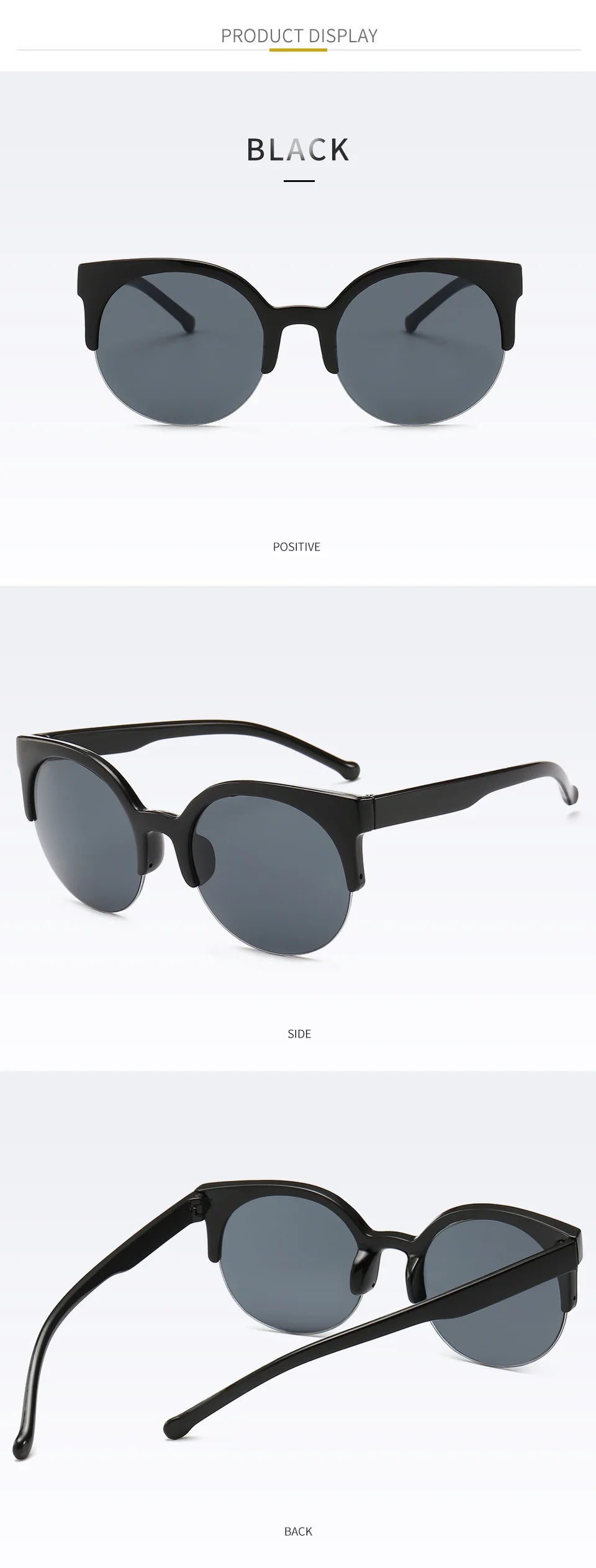 Cat Eye Women Sunglasses Oversized Sun Glasses Cat Eye Vintage Lens Mirror Female Eyewear Goggles for Women UV400 Gafas De Sol