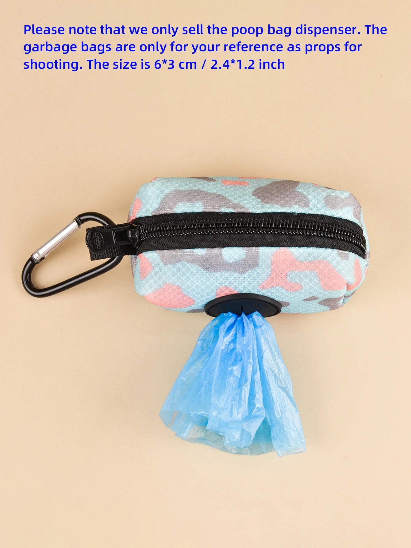 Cute pet poop bags with funny prints, easy to clean when walking your dog (no leash and trash bag)
